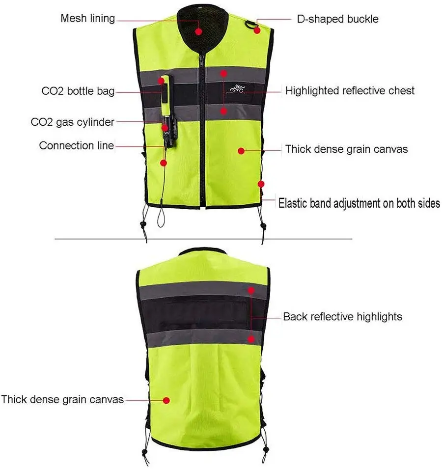 Latest Auto Racing Sportswear motorcycle Airbag vest Jacket for riders with neck air bag system