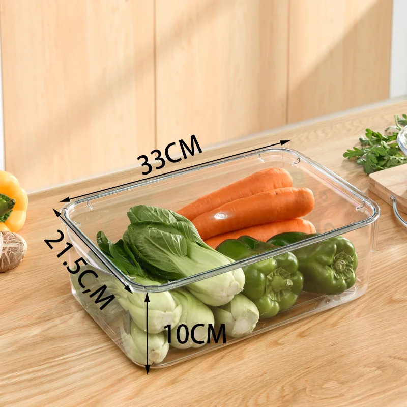 Refrigerator Storage Box With lid Multi Layer Large Capacity Plastic Storage Container