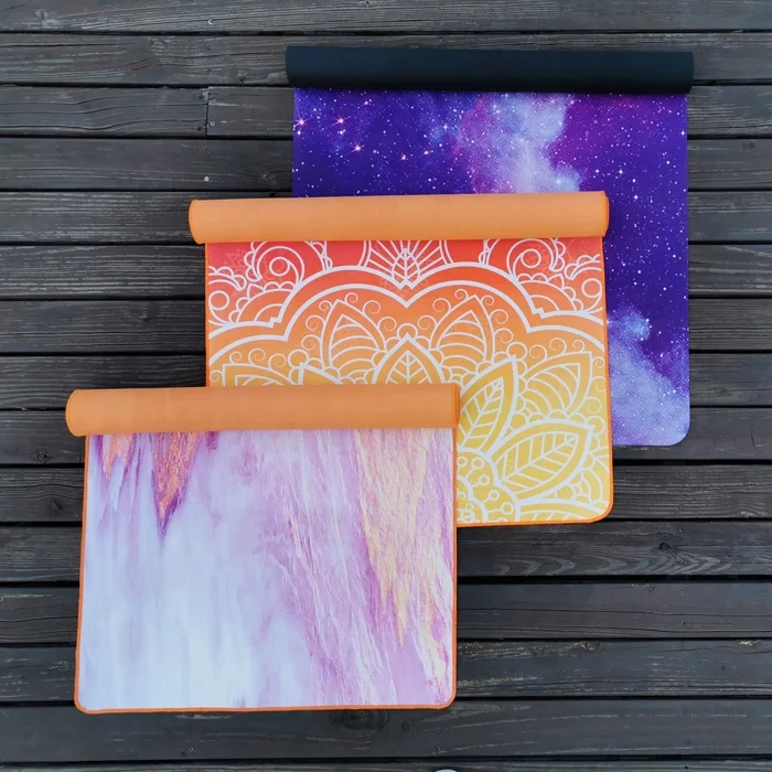 
printing travel yoga mat foldable natural rubber yoga mat 