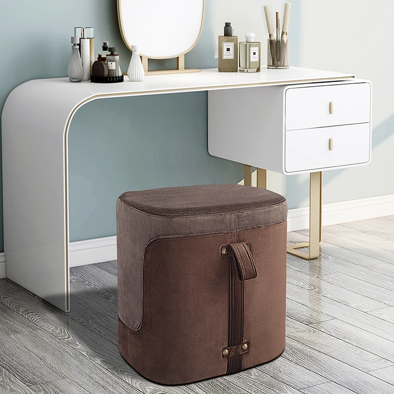 USA warehouse drop drop shipping Velvet Dressing Stool Chinese style Luxury  bench Ottoman Creative Pouf home Furniture
