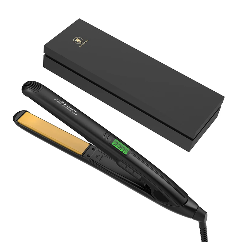 Professional 2 in 1  Electrical Hair Iron Set LCD Display Ceramic Coating Flat Iron Straightener Curler Household Use