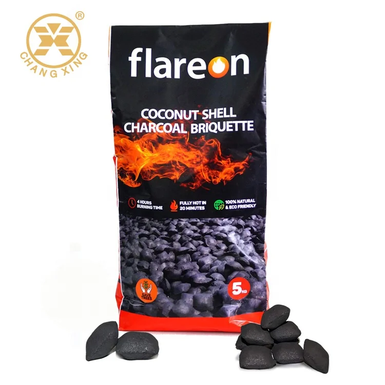 High Barrier Water proof charcoal plastic bag Plastic laminated Charcoal Bag 3kg 4kg 5kg with custom logo