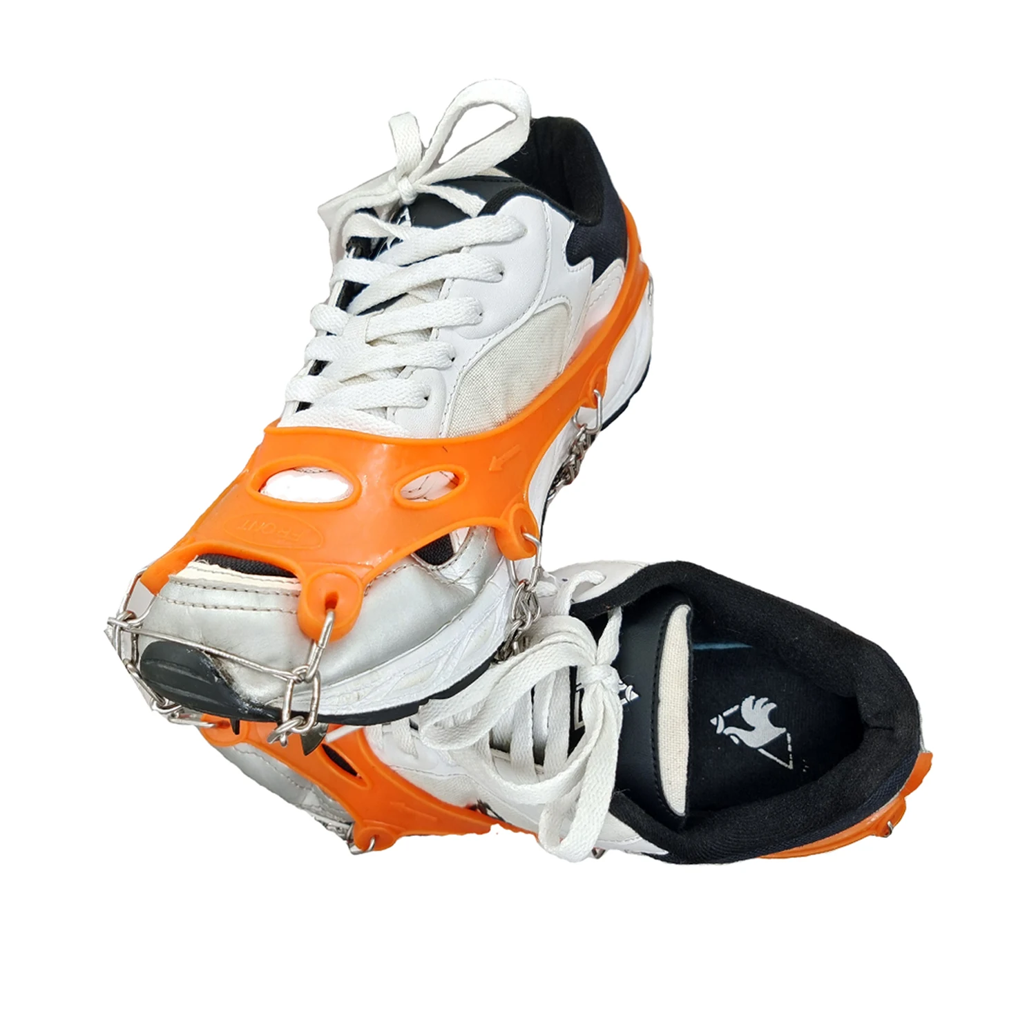 Wholesale 15-teeth Anti-Slip Ice Snow Grips Universal Grippers Cleats Crampons with tier For Boots Shoes