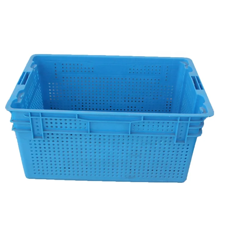 Plastic fruit crate vented stackable vegetable plastic crates