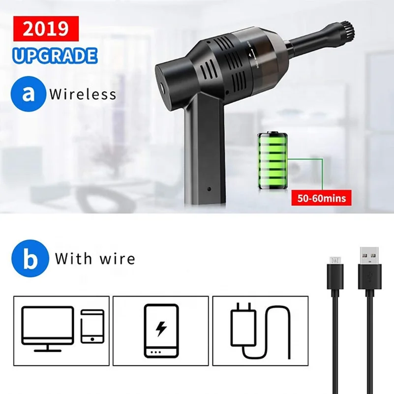 
Universal USB Keyboard Vacuum Cleaners Cordless Computer Cleaners Rechargeable For Car Laptop PC 