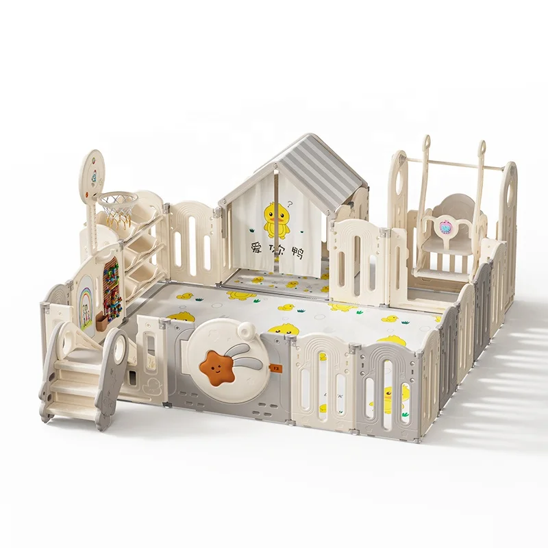 European Standard Square Children Large Baby Playpen Luxury Green Gym Kids Metal OEM Baby Playpen Fence