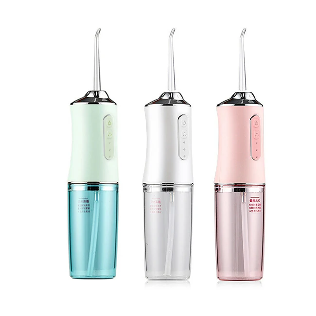 Professional Water flosser rechargeable portable family 220ml water flosser cordless dental flosser
