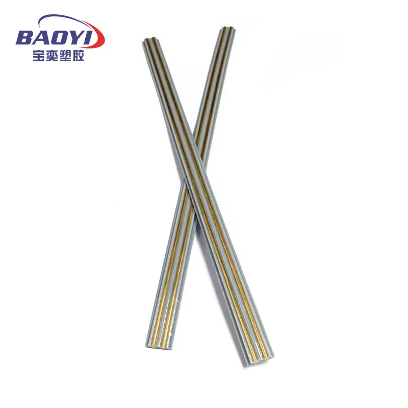 Thickening European standard PVC ABS  two-line round copper plastic track strip