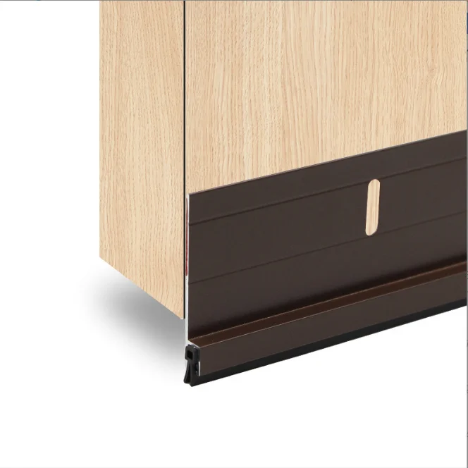 Rat-Proof  Aluminum alloy rubber  door bottom sealing strip  wind water cut insects proof draft stopper