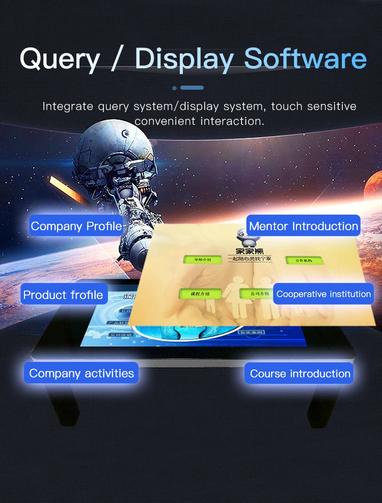 Умная мебель, кофейный столик для конференций с сенсорным экраном для дома, офиса, детских игр