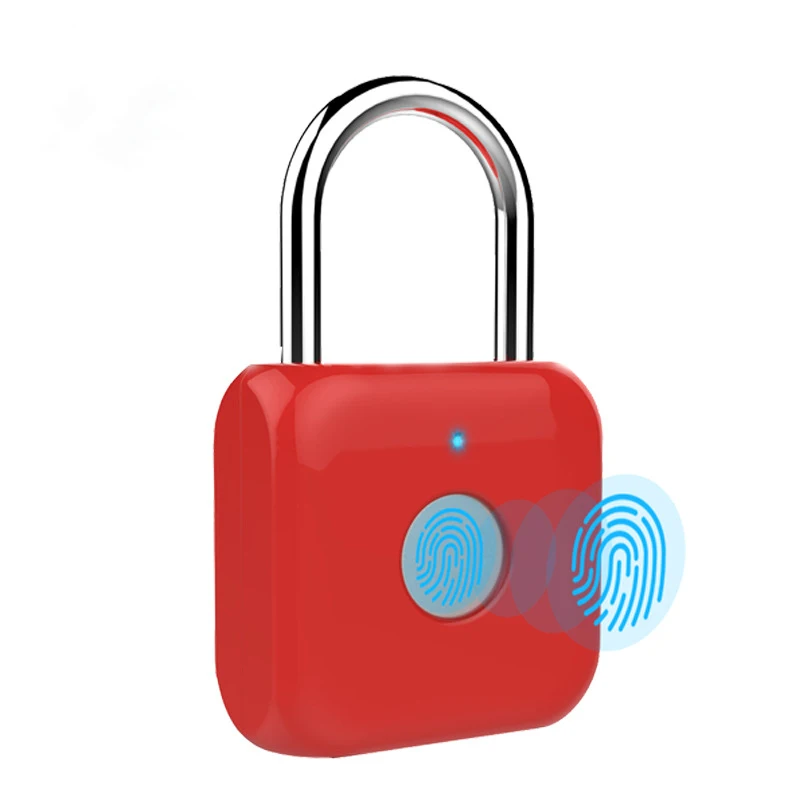 Mini Smart Finger Print Pad Locks Usb Rechargeable Smart Keyless Fingerprint Padlock
