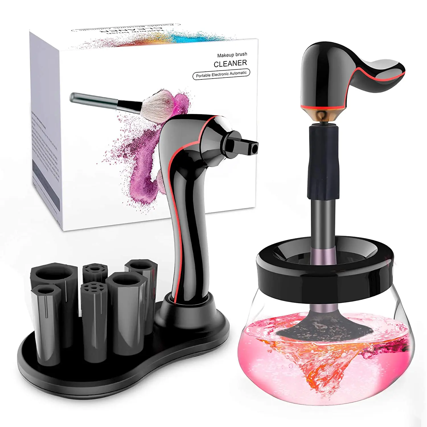 2021 High Quality USB Electric Makeup Brush Cleaner Dryer Super Fast 3 Speed Automatic Brush Makeup Cleaner Spinner