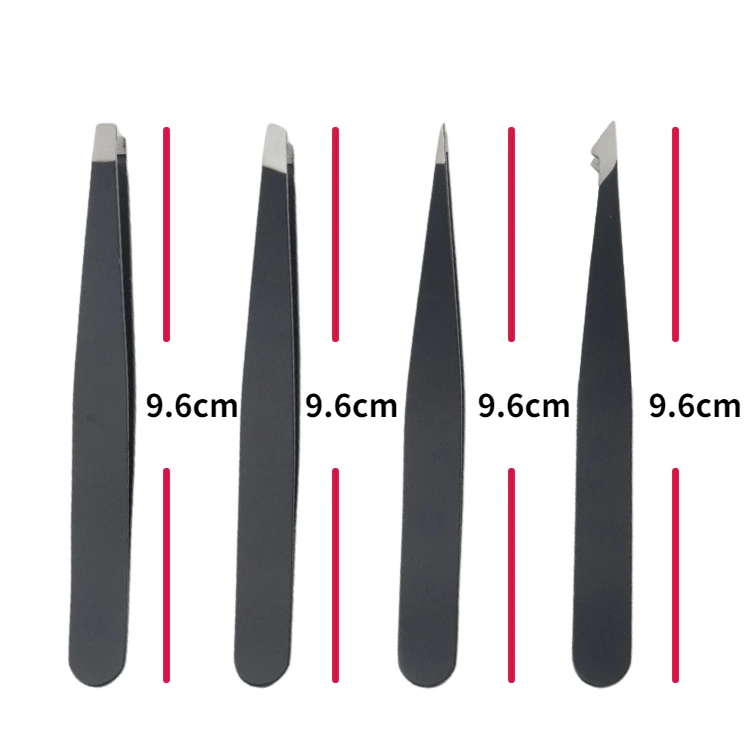 Slanted Eyebrow Tweezers for Beauty China Wholesale Anti Static Black Bag Steel Stainless Packing Cosmetic Tool Color Material