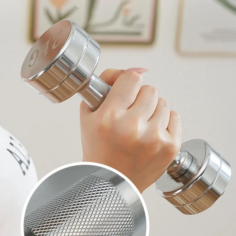 The 1 to 10 Kilograms Stainless Steel Electroplated Chrome Dumbbell Set Is Truly an Excellent Companion for Home Fitness.