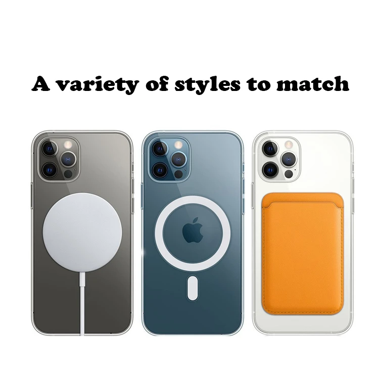 Magnetic Transparent Custom Logo Soft Back Magnet Clear TPU PC Mobile Phone Cover 13
