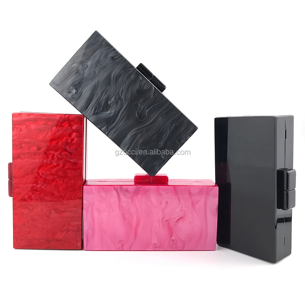 
OC4094 Wholesale solid acrylic bags for women party acrylic clutch bag 