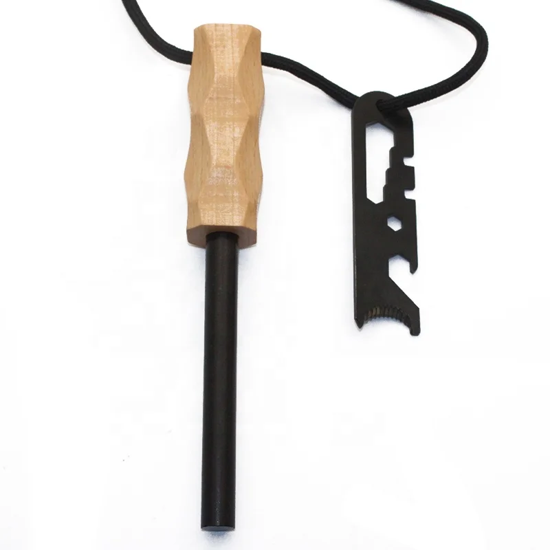 15,000 ignitions Outdoor Adventure Firesteel Fire Starter Kit with Survival Firecraft Paracord