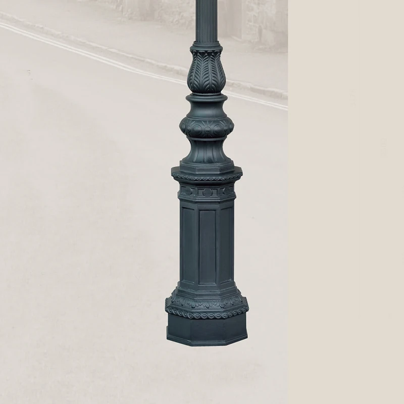 Noridc style decoraite garden lantern LED antique cast iron aluminum street lamps outdoor classic  pole light