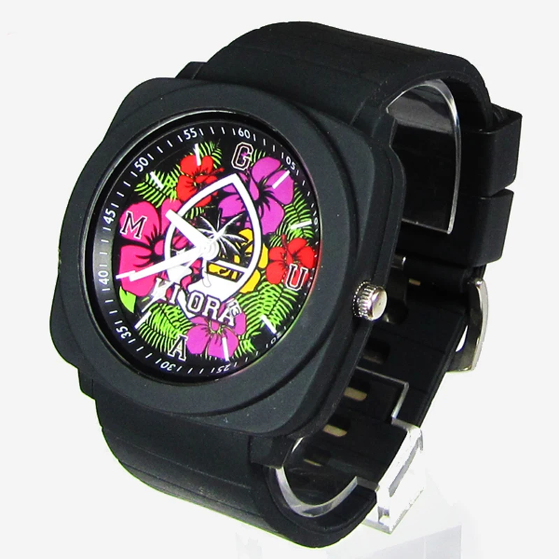 Newest 30M Waterproof interchangeable strap watch Japan movement custom sports mens watch round silicone watch own logo design