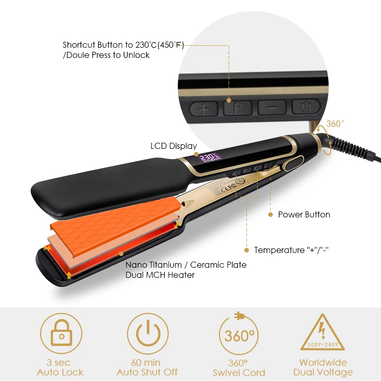 Flat Irons Wholesale Private Label Personalized Infrared Flat Iron