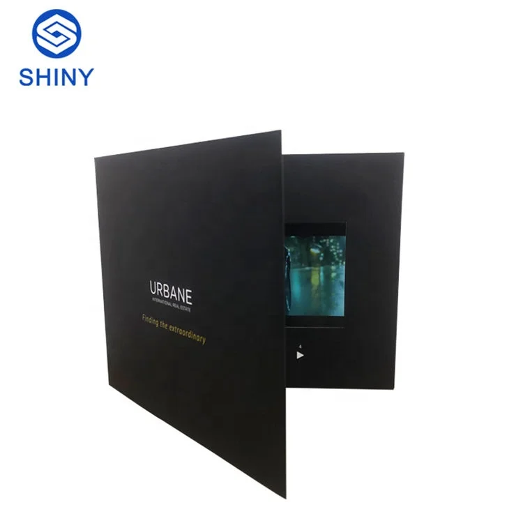 Custom Luxury Video book 7 Inch Lcd Screen Video Brochure
