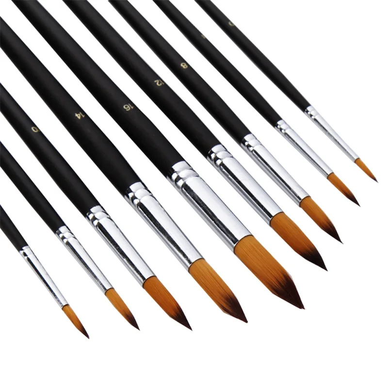 Micro Detail Paint Brushes for Professional Miniature Art Brushes Fine Liner Round Flat