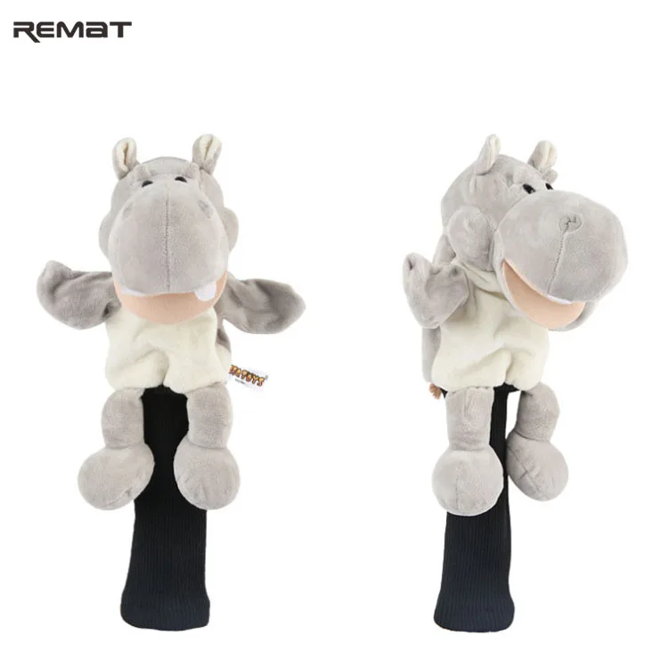 Character Golf Plush Wood Driver Head Covers Fairway Hybrid Golf Club Accessories