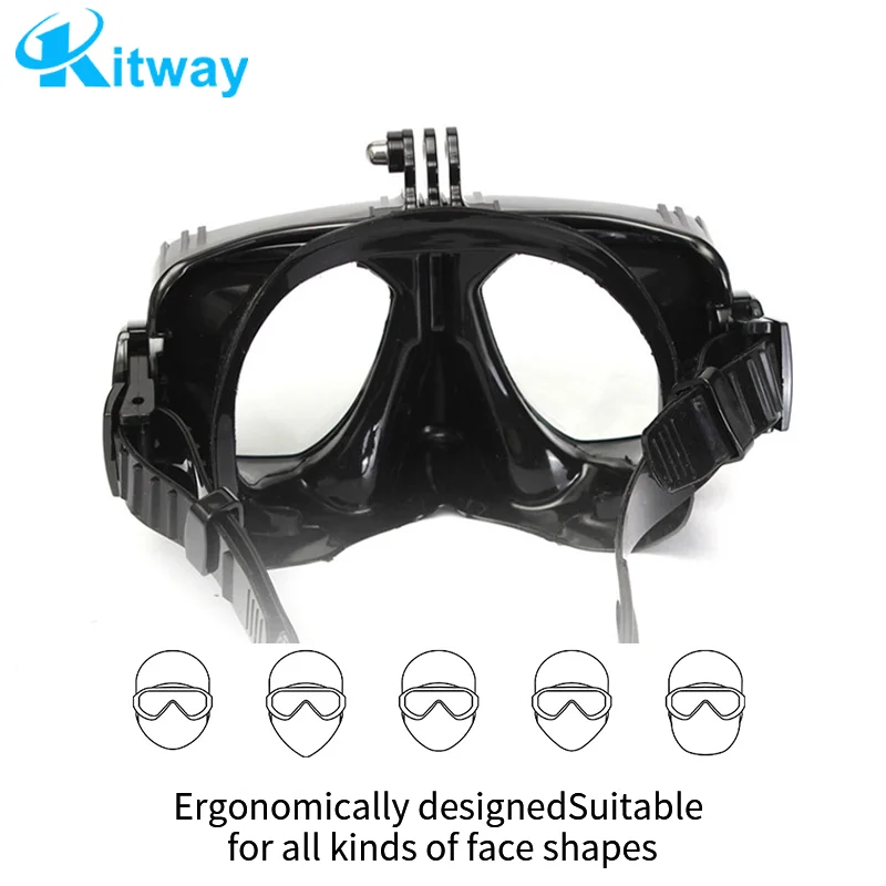Cover leak proof tempered glass adult diving half face diving breathing snorkeling diving lung water mask diving swimming