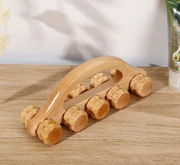 Hot Sale Wood Therapy Massage Tools  Handheld Wooden Massage Roller