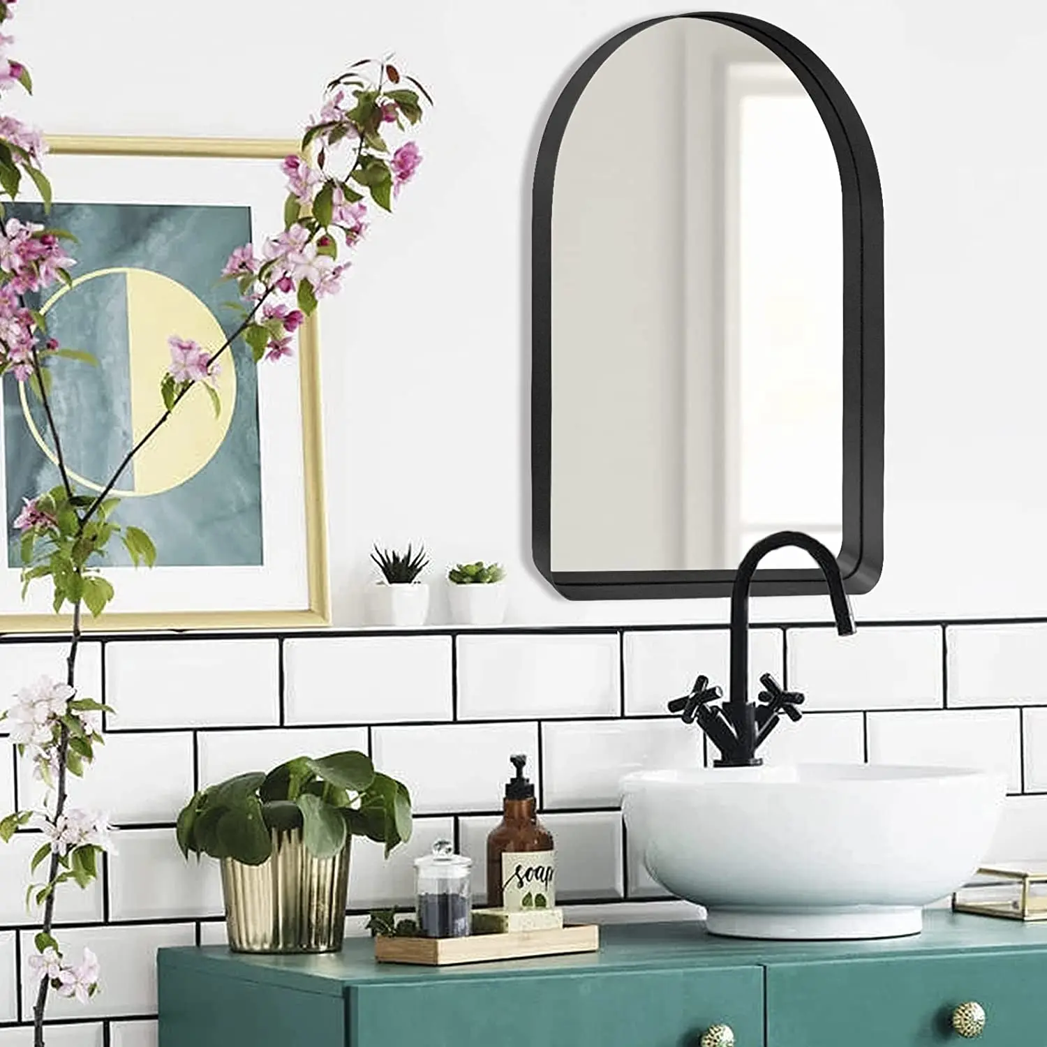 Zhongpin Best Selling New Arrival Arch Mirror Decorative Wall Mirror  Bathroom Wall Mirror