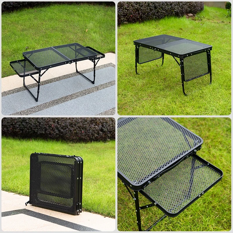 Jianlu Portable Outdoor Camp Travel Picnic Folding Stools Lightweight Mini Camping Hiking Foldable Outdoor Furniture Table