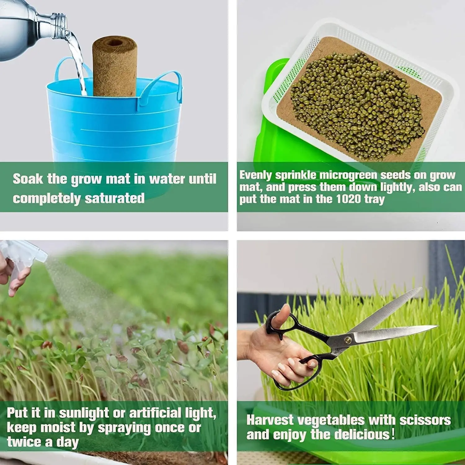 Nonwoven 100%  Natural Hydroponic Jute Fiber Felt Grow Pads for Germination Trays