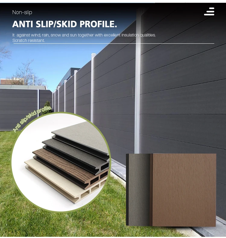 Plastic Composite Manufacturer The Most Popular WPC Wood WPC Fence Wood-plastic Composite Environmental Material Heat Treated