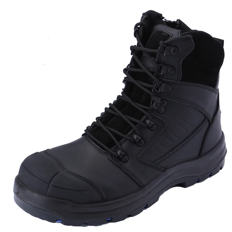 First Layer Smooth Leather New Anti-Static Shoes Man Work  Bootsleather Winter Warm Safety Mine Boots Site