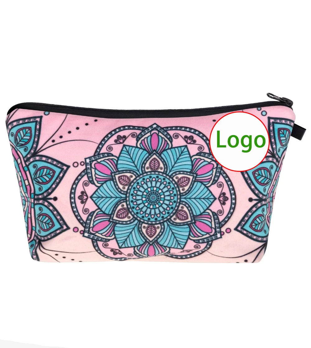 Zohra профессиональная сумка для макияжа с логотипом на заказ, роскошная дорожная сумка для макияжа с цветочным рисунком