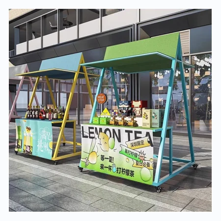 High Quality Advertising Foldable Promotion Table Display Food Stall Kiosk Portable Exhibition Stand