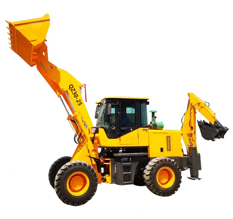 QZ20-25 CE approved hydraulic 2.5 ton 1.1cbm backhoe loader for factory