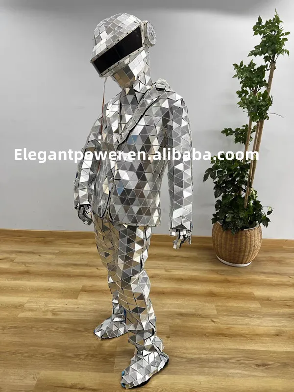 Hot sale Cheaper price LED & Mirror man costume helmet with remote controller for sale