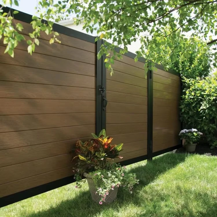 GUOYAO 6063 Aluminum Alloy Custom Design Privacy Fence Post Installation Black With Solar Cap