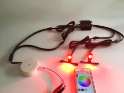 2pcs rgbw high power led demon eye super bright headlight projector 2.5inch devil eye light