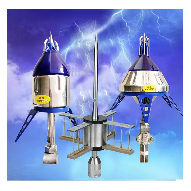 Ese Lightning Rod Manufacturer Custom Air Terminal Lightning ESE Stainless Steel Lightning Rod Arrester for tower building