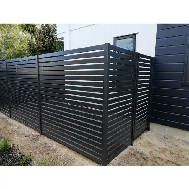 High Quality House Privacy Cheap Aluminium Decorative Fencing Panels Pools Plinth Slats Prices Laser Cut Aluminum Fencing