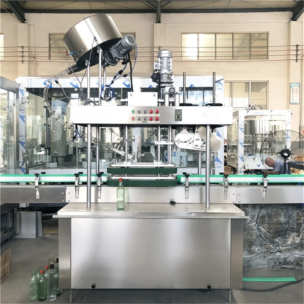 automatic screw capping capper machine for glass bottle and aluminum caps