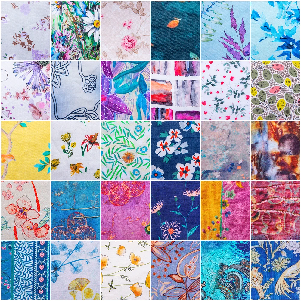 
JYL 55% ramie 45% cotton printed fabric 6080# 