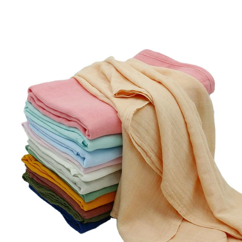 
12 Color Options Fast Delivery Large Size Wrap Bamboo Cotton Multi Purpose Soft Comfortable Baby Showers For Kids Children 
