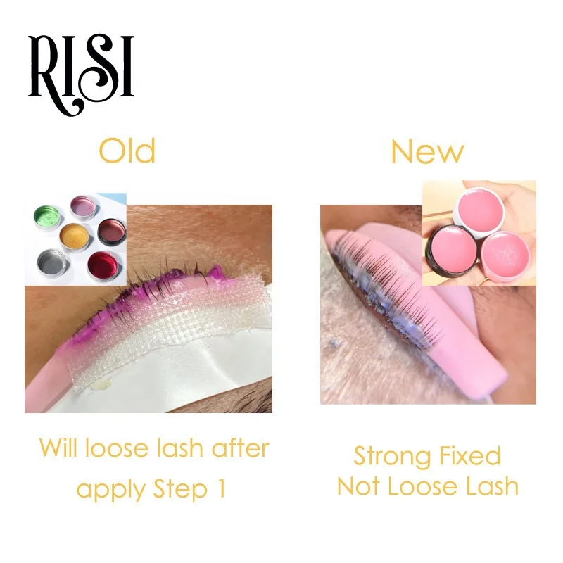 RISI New Soft Gel Lash Lift Glue Balm Strong 1S Fast Fixed Lash Glue Balm Private Label Lamination Glue Balm For Lash Lift