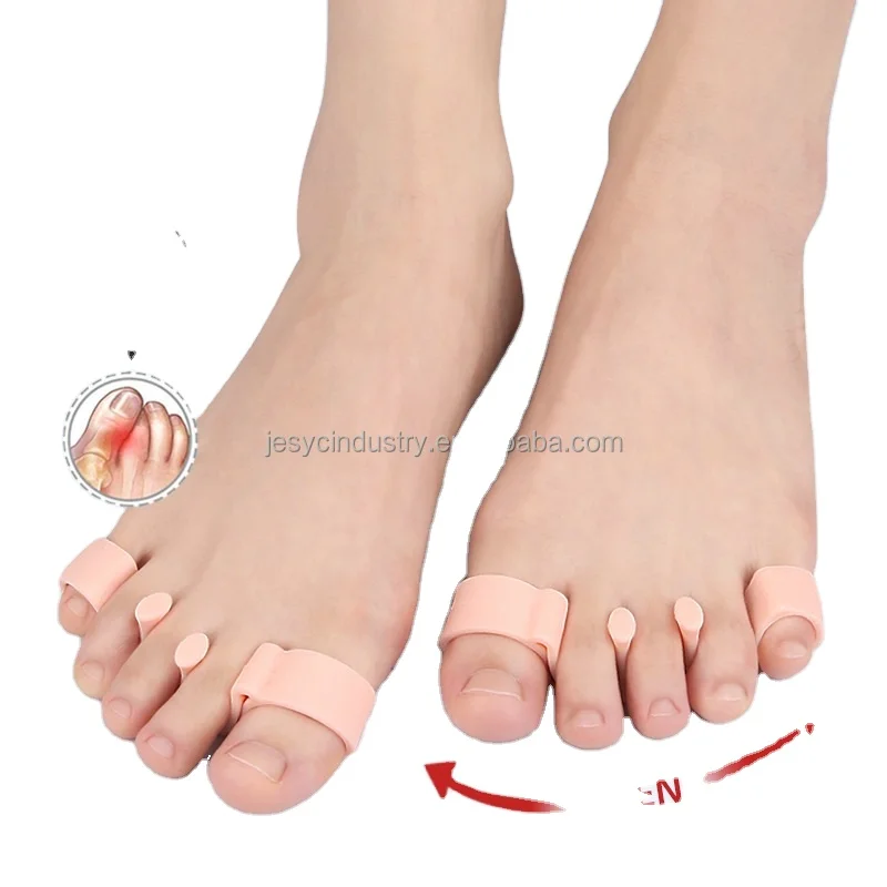 Foot Care Hallux Valgus Silicone Elastic Toes Spacer Bunion Protector Toe Separator Silicone Gel Toe Separator Bunion Corrector