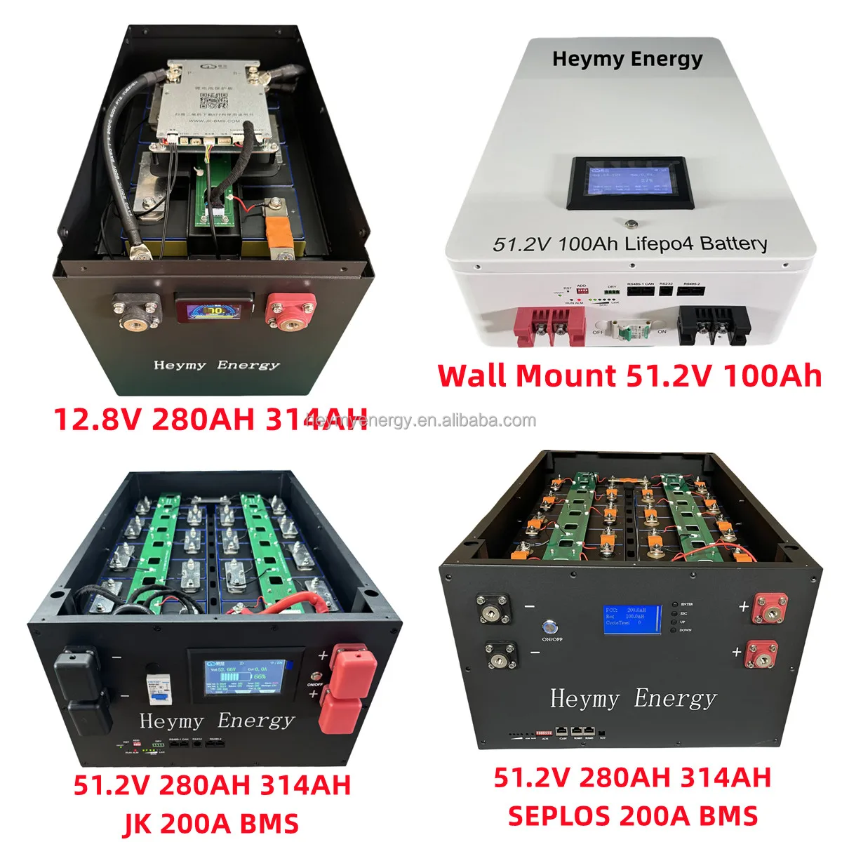 Электронная литиевая металлическая батарея с корпусом JK BMS DIY 4S 8S 12V 24V 280Ah 300Ah Lifepo4 для хранения солнечных батарей