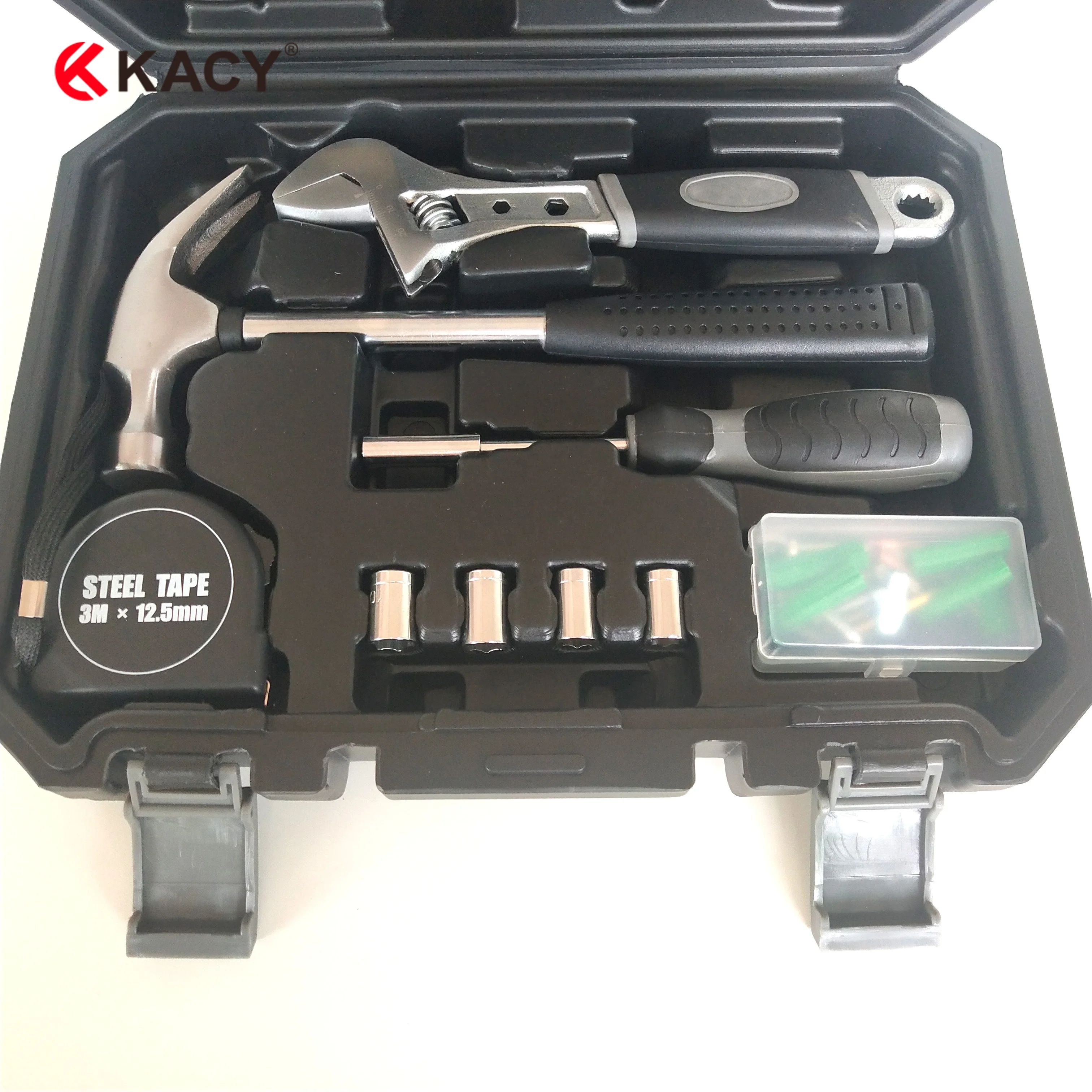 60pcs TOOL KIT - Multi-function Hand Tool Kit Home with Plastic Tool Storage Box