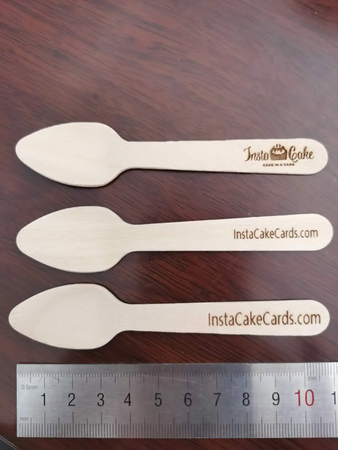 coffee measuring  ice cake cartoon custom wood short ice cream spoon